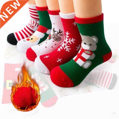 New 1Pair Children Christmas Socks Floor Socks Kid Bear Deer