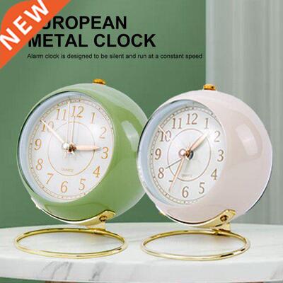 Silent Non Ticking Retro Vintage Alarm Clock Desktop Small C