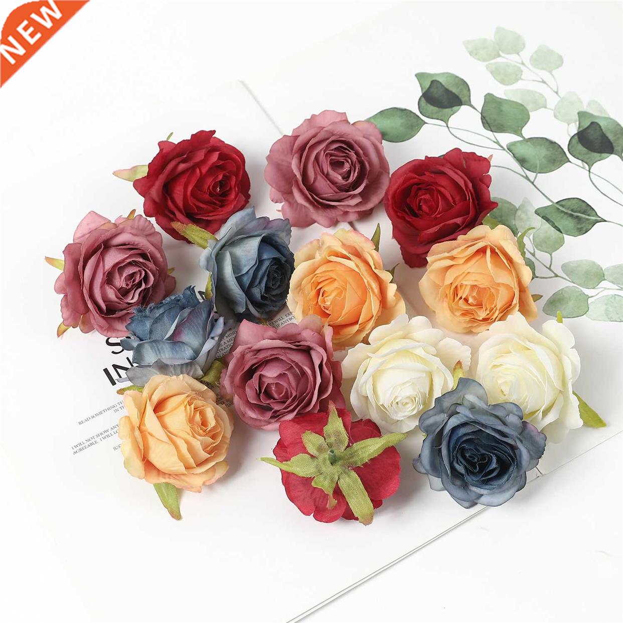 5PCs Rose Artificial Flowers Silk Fake Flowers For Home Room
