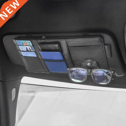Car Sun Visor Organizer Sunglasses Clip Bill Pen Card Holde