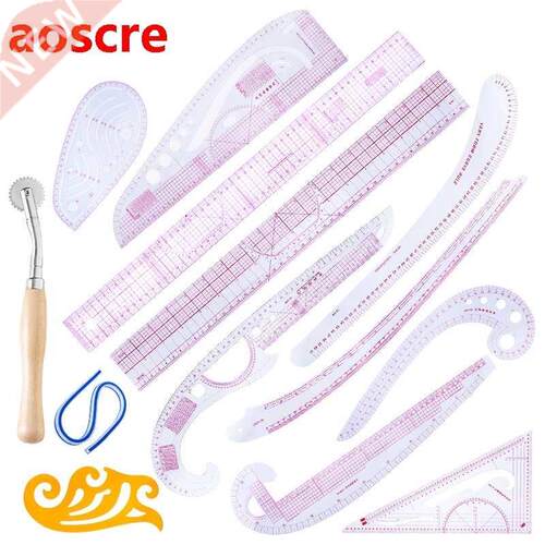 13pcs Sewing Ruler Line French Curve Ruler Cutting Mat Set