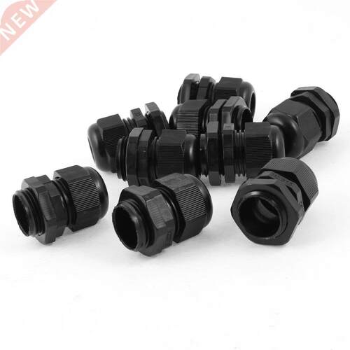 9 Pcs Black Connectors Cable Glands M20 x 1.5