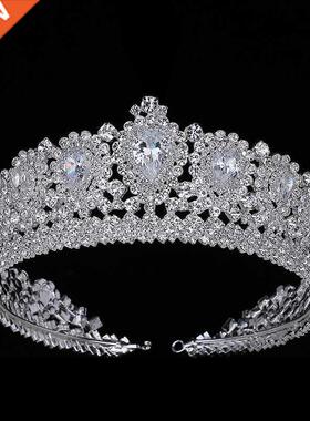 Hadiyana New Bling Wedding Crown Diadem Tiara With Zirconia