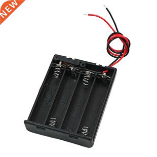2-Wire Cable Connector 4 x 1.5V AAA Battery Case Holder