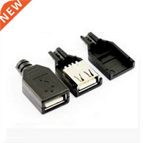 10pcs Type A Female USB 4 Pin Plug Socket Jack Connector Plu