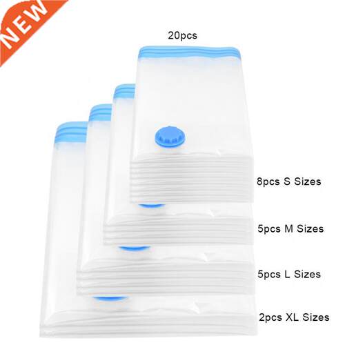 20Pcs Mixed Sizes Vacuum Compressed Space Saving Storage Bag
