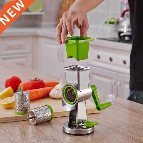 Cheese Grater W/ 3 Blades Durable Easy Clean