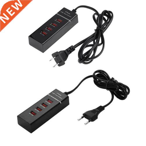 4 USB Port US EU Plug Fast Phone Charger 2.4A 1A USB Travel