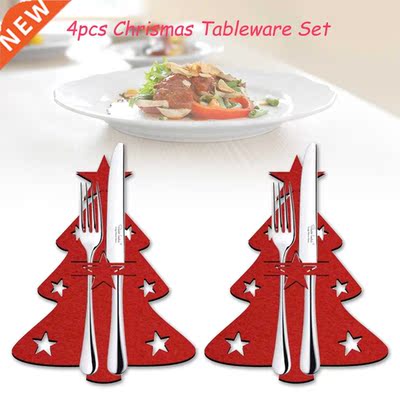 4PCS 2022 new year Cutlery Bag Unique Exquisite Cutlery Hold