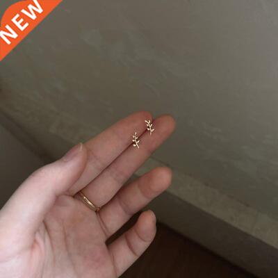 925 Sterling Silver European Style 14k Gold Earrings For Wom