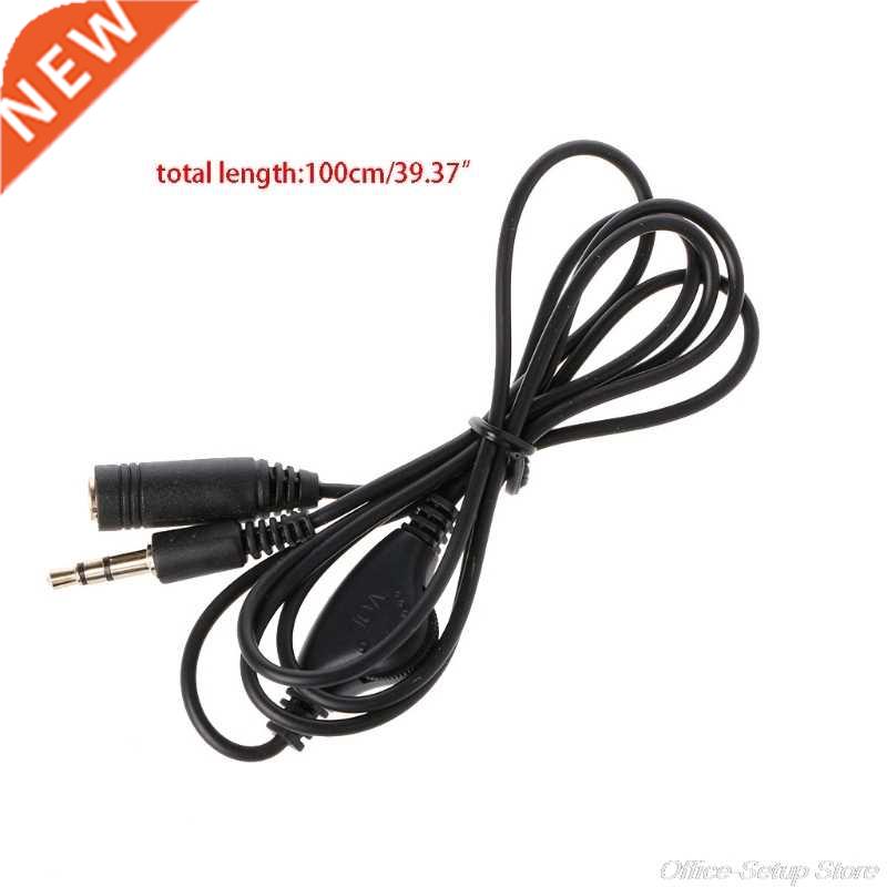 3.5mm Male To Female 3-Pole Plug Jack Stereo Audio Aux Cable