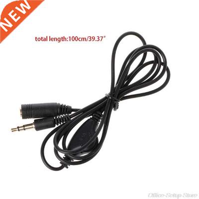 3.5mm Male To Female 3-Pole Plug Jack Stereo Audio Aux Cable