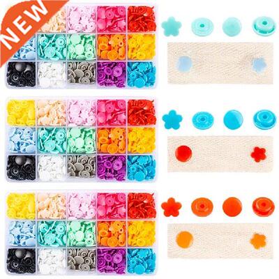 150 Sets 15 Color KAM Plastic Snap Buttons with Snaps