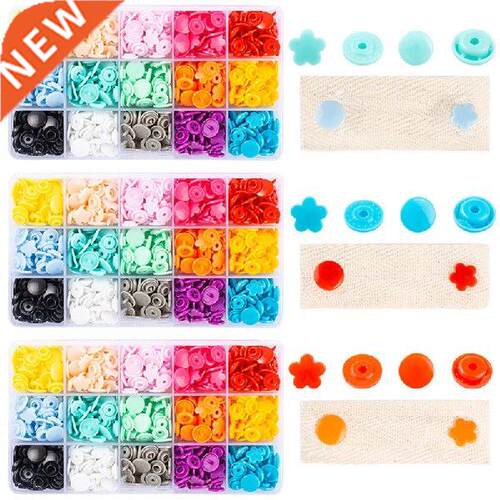 150 Sets 15 Color KAM Plastic Snap Buttons with Snaps