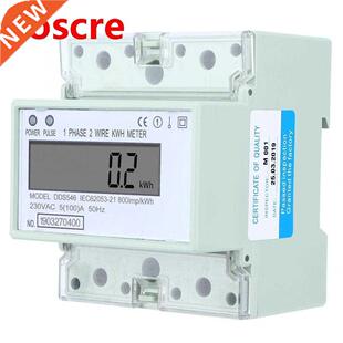 Single Phase Watt Meter 5-100A 230VAC Energy Meter DIN Rail