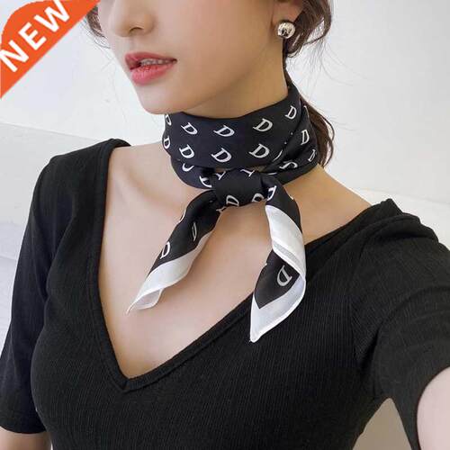 Satin Silk Scf Women Designer Brand Kerchief Neck Scfs 7