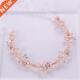 Pearl Har Ornaments Rose Flower Crystal Headband Brda Gold