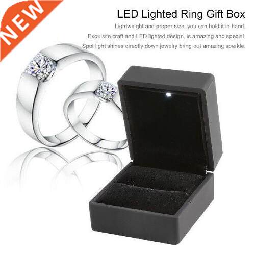 LED Lighted Earring Ring Gift Box Wedding Engagement Ring