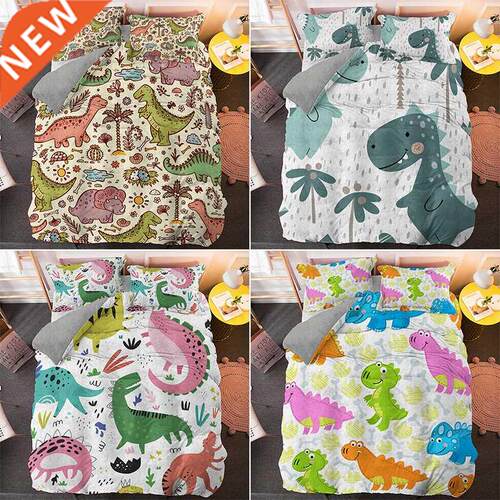 Cartoon Dinosaur Bedding Set Twin Queen King Size Boho Comfo