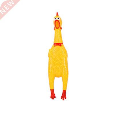 Funny Pet Toy Squawking Rooster Screaming Rubber Chicken Shr