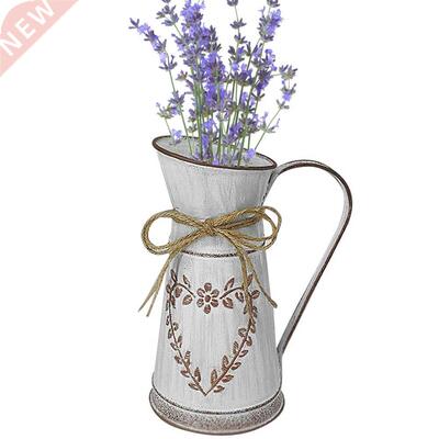 Vintage Metal Flower Vase Plant Holder Desk Decor