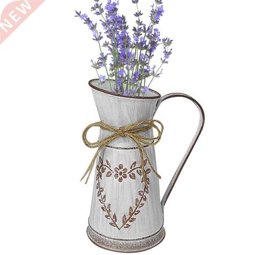Vintage Metal Flower Vase Plant Holder Desk Decor