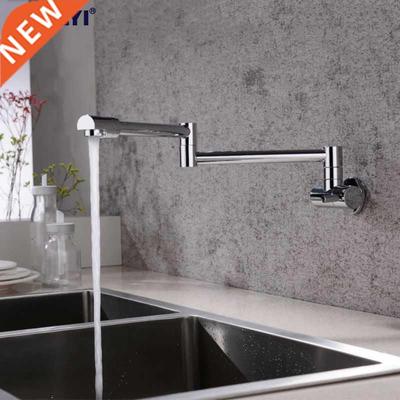 s Wall Mounted Kitchen Faucet Pot Filler Faucet Swivel Foldi