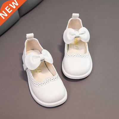 Spring Autumn Children Baby Bowknot Princess Leather Shoes F