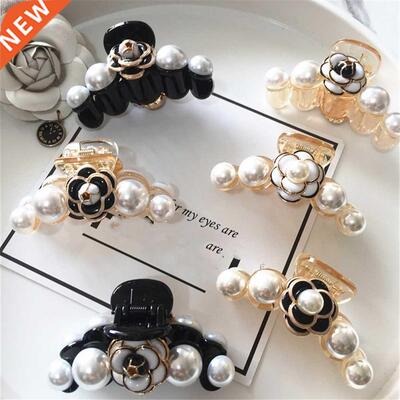 Hair Claw Clip Clamp For Women Girl Camellia Flower Floral B