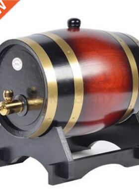 Wood Barrel Retro Striped Black Wine Brandy Whisky Barrel