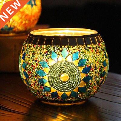 European Style Classical Sunflower Glass Candlestick