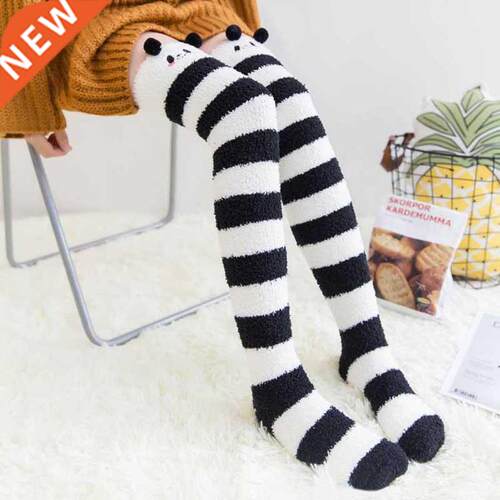 Soft Coral Fleece Knee Socks Winter Warm Girls Women Cute Ca