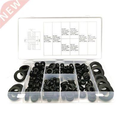 180 Rubber Grommet Kits in 8 Sizes-Rubber Wire Loops, Suitab
