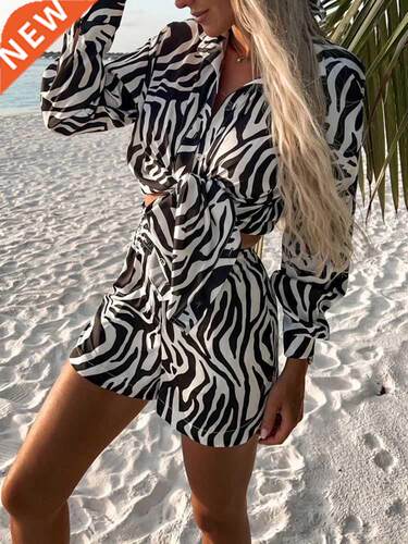 Summer Women's Outfit Retro Graphic Print Shorts Boho Outfit