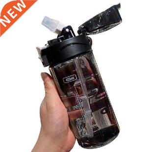 Outdoor Water Bottle with Straw Sports Bottles Leak Proof