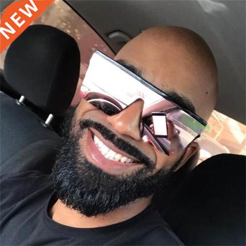 Male big black sunglasses Fashion Designer Mirror Pink Squar