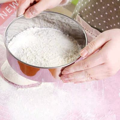 Kitchen Fine Mesh Flour Sifter Professional Round Stainless