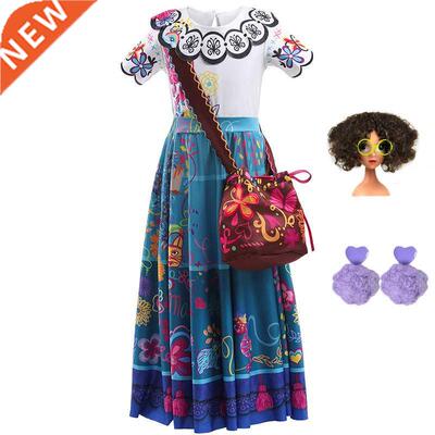 Girls Encanto Mirabel Cosplay Dress Costume for Halloween Pr