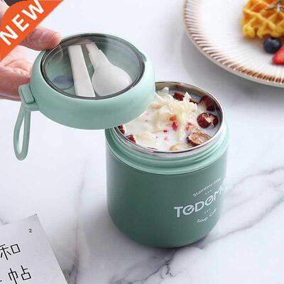 Mini Thermal Lunch Box Food Container with Spoon Stainless S