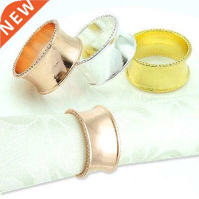 1PC Silver Wide Round Gold Napkin Rings Metal Napkin Holder