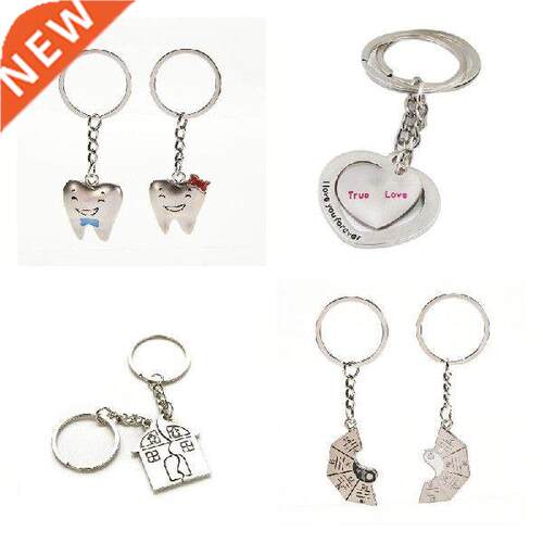 1/2Pcs/set Lovers Key To My Heart Keychain Valentine's Day