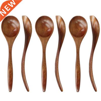 Wooden Spoons For Eatng, 6 Peces Natural Wood Eatng