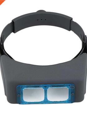 Helm Type Vergrootglas Dubbele Lens Hoofd Dragen Vergrootgla