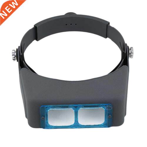 Helm Type Vergrootglas Dubbele Lens Hoofd Dragen Vergrootgla