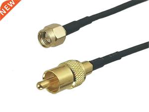 1Pcs RG174 SMA Male Plug to RCA TV Male plug Connector RF Co