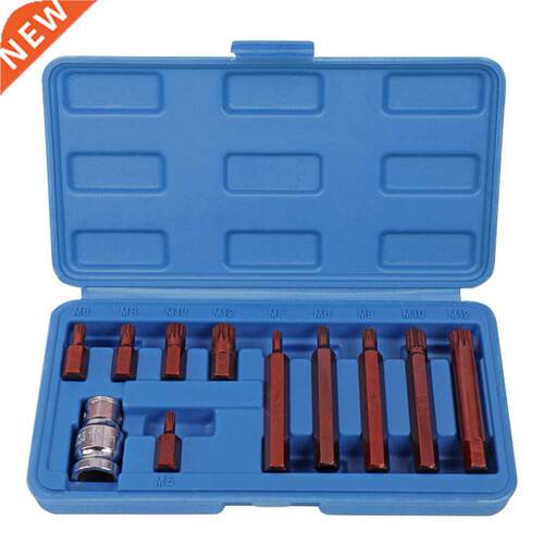 11x Torx Bits Socket Adapter with Plastic Box Multi-function