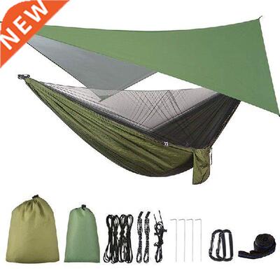 Camping Hammock With Rainfly Tarp And Mosquito Net,