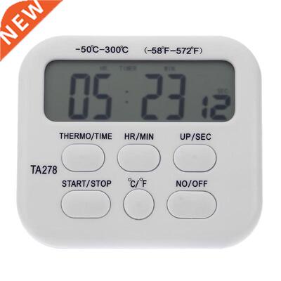 LCD Timer Cooking Food Meat Meter Gauge with Probe BBQ Therm