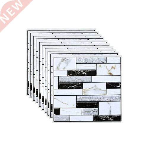 10 Pcs Wall Tile Sticker Home Bathroom Kitchen Brick 3D Wall