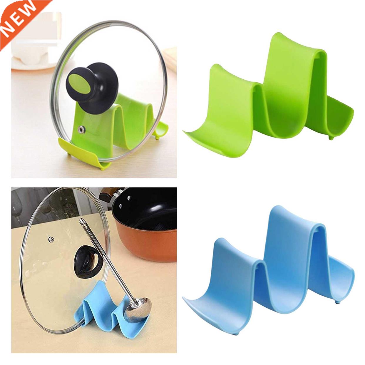 Multifunctional Pot Cover Holder Plaic Cooking Pan Lid